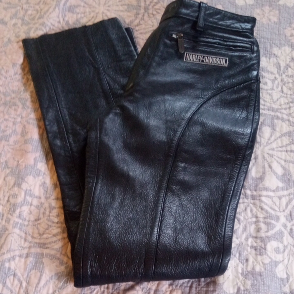 Harley-Davidson Nwot Women's Black Leather Pants